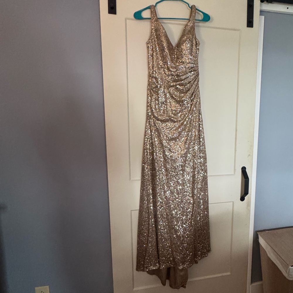 Alfred Angelo Gold Sequin Gown
